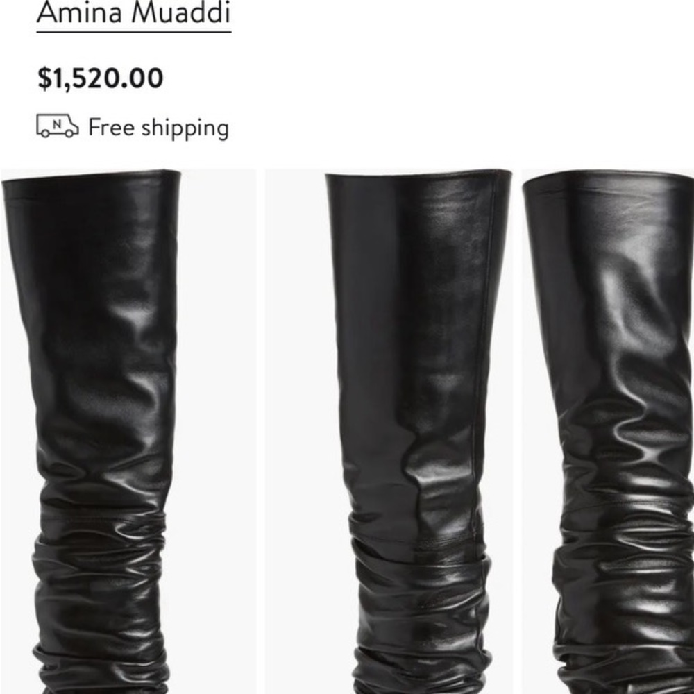 AMINA MUADDI BLACK BOOTS